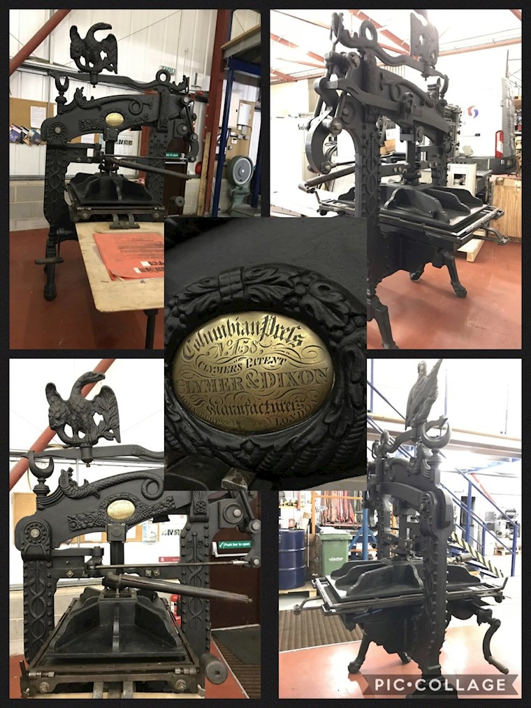 Our Superb Columbian Press Dates Back to Pre 1835…… Clymer & Dixon
